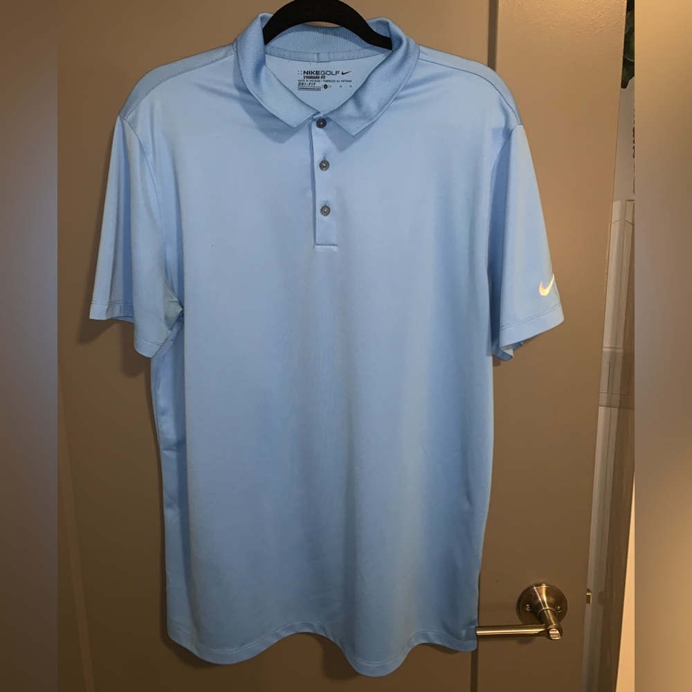 Nike Golf Standard Fit, Dri-FIT Mens Blue Polo